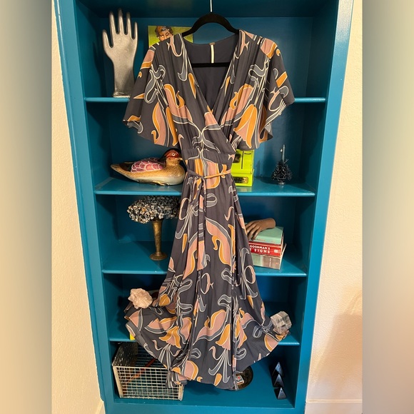 Art Noveau print wrap dress by Free People - Picture 2 of 3